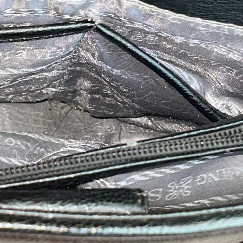 Simply Vera Vera Wang Faux Leather Snake Skin Handbag Black Purse Handle